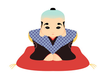 Traditional Japanese Illustration｜伝統的なイラスト|
福助｜背景なし