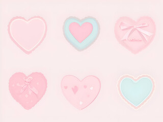 seamless background with valentine heart, ai generative