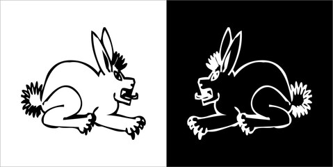 Illustration vector graphics of rabbit icon