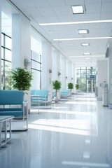 Clean hospital interior background Generative AI - 709540566