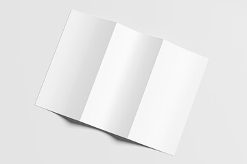 A4 TRIFOLD BROCHURE BLANK MOCKUP