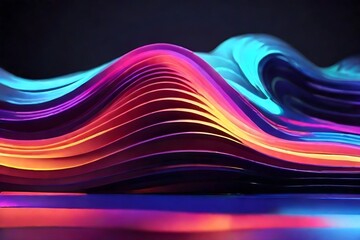abstract rainbow wave