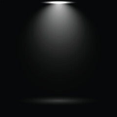 black background spotlight room design