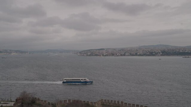 view of Bosphorus strait and Golden Horn from Topkapi Palace, Istanbul, Turkey