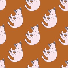 Cat seamless pattern -