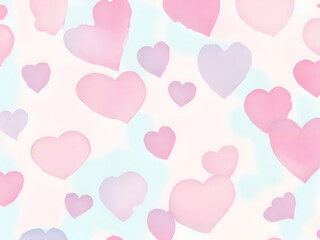 seamless background with valentine heart, ai generative