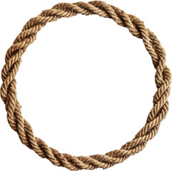 Rope circle isolated on transparent background. PNG