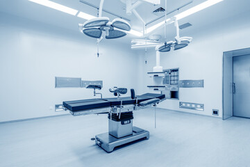 Interior of operating room in modern clinic