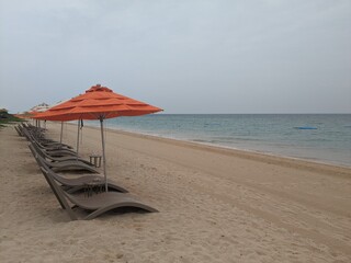 the beach of kohama island in Okinawa JAPAN, Unfortunately it is  cloudy, but it is very beautiful