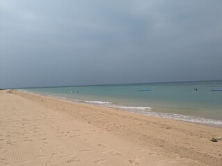 the beach of kohama island in Okinawa JAPAN, Unfortunately it is  cloudy, but it is very beautiful