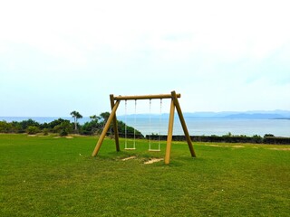the popular seaside swing in Okinawa Japan