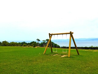 the popular seaside swing in Okinawa Japan