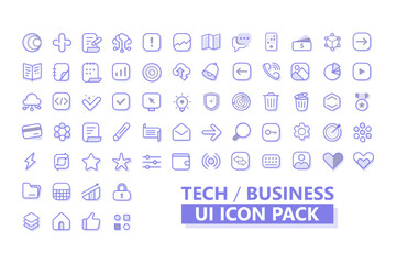 Tech business Icon Pack design vector