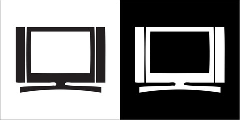Illustration vector graphics of television icon