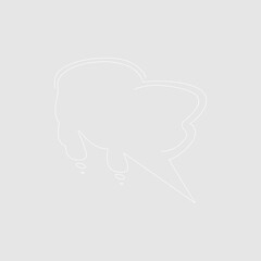 Abstract bubble chat vector element