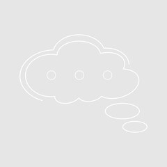 Abstract bubble chat vector element