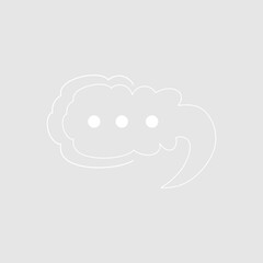 Abstract bubble chat vector element