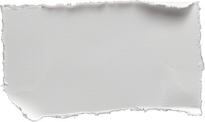 Torn paper sheet isolated on transparent background. PNG