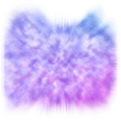A transparent dreamlike abstract psychedelic cloud burst design element.
