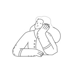 coloring vector set of people working vector