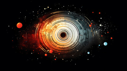 Abstract line art background, technological background