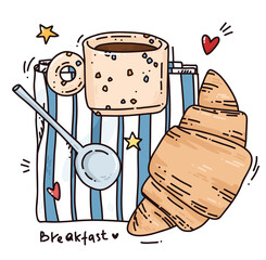 Breakfast food vector illustration
