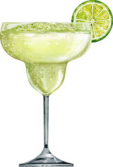 Margarita Cocktail Watercolor