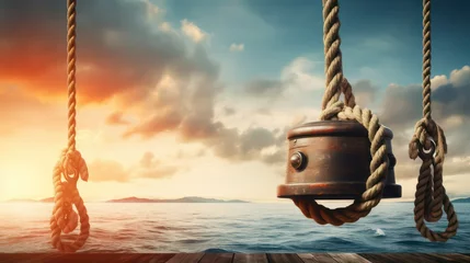 Gordijnen ship bell  on the sea © Ghulam Nabi