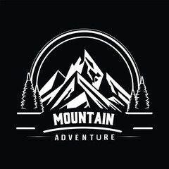 Vector mountain adventure logo template inspiration