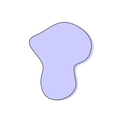 purple color blob with circle blob