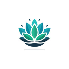 unique flower logo design vector template	
