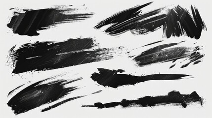 vector ink brush stroke collection   