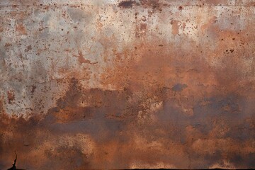 Rusted metal banner on white background Generative AI - obrazy, fototapety, plakaty