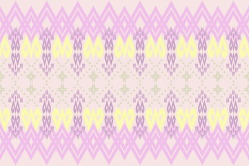 Pastel Ikat geometric luxury traditional seamless pattern. Perfect design for fabric, texture, embroidery, element, wallpaper, silk, decoration, ornament, texture, textile, interior, illustration