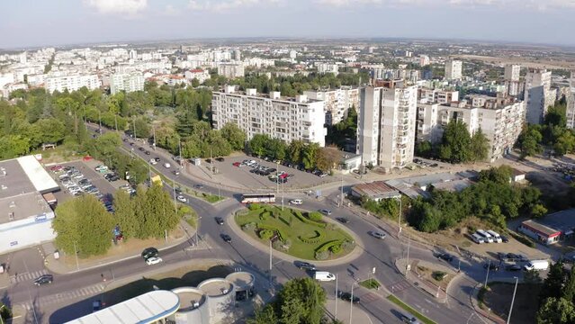 Aerial View of Stara Zagora city in Bulgaria