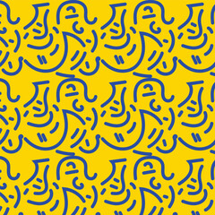 Vector different hand drawn doodle elements pattern abstract seamless background