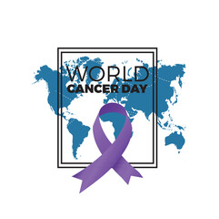  World Cancer Day Imagery for Strength and Awareness, Poster banner icon or logo with vector illustration.