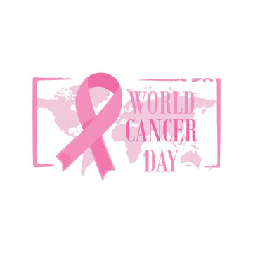  World Cancer Day Imagery for Strength and Awareness, Poster banner icon or logo with vector illustration.