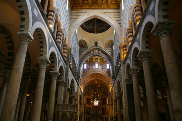 Obraz premium Interior view of Pisa Cathedral Santa Maria Assunta, Tuscany, Italy