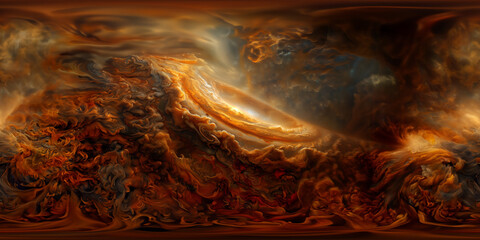 Planet Jupiter surface 8K VR 360 spherical mirror equirectangular projection