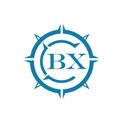 BX letter design. BX letter technology logo design on a white background.