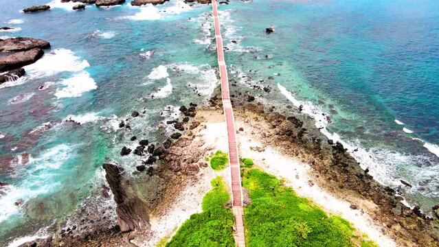 Sanxiantai Recreation Area near the town of Chenggong , located at Taitung, eastern Taiwan