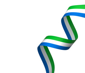 Obraz premium Sierra Leone flag element design national independence day banner ribbon png 