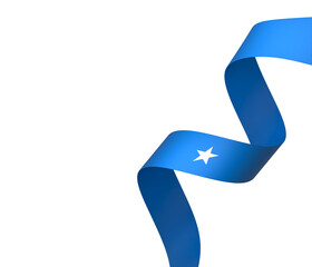 Somalia flag element design national independence day banner ribbon png
