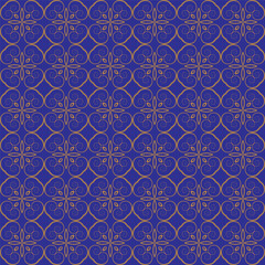 seamless pattern with blue flowers