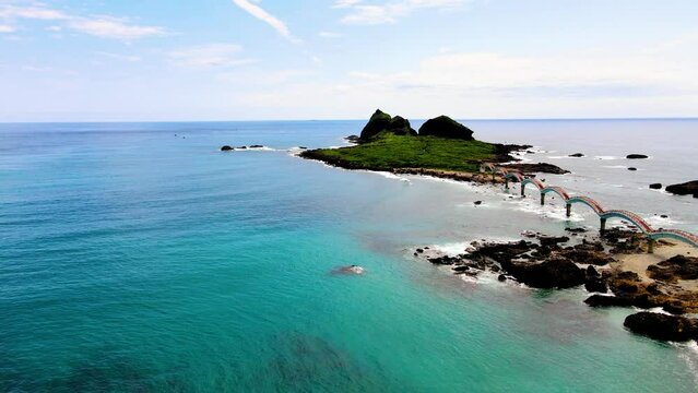 Sanxiantai Recreation Area near the town of Chenggong , located at Taitung, eastern Taiwan