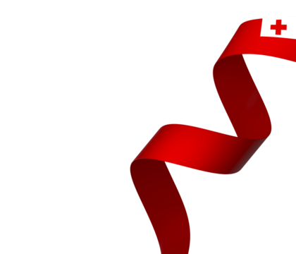 Tonga flag element design national independence day banner ribbon png