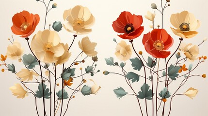 Minimalist Floral Frame Illustrations.