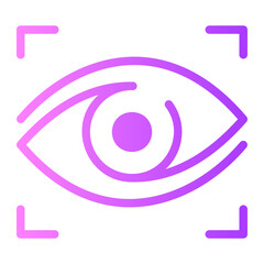 retina scan Gradient icon