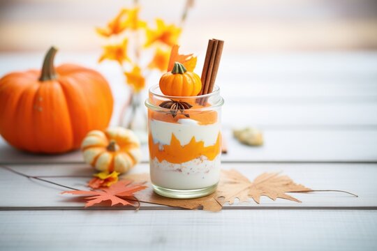 seasonal parfait with pumpkin and spice